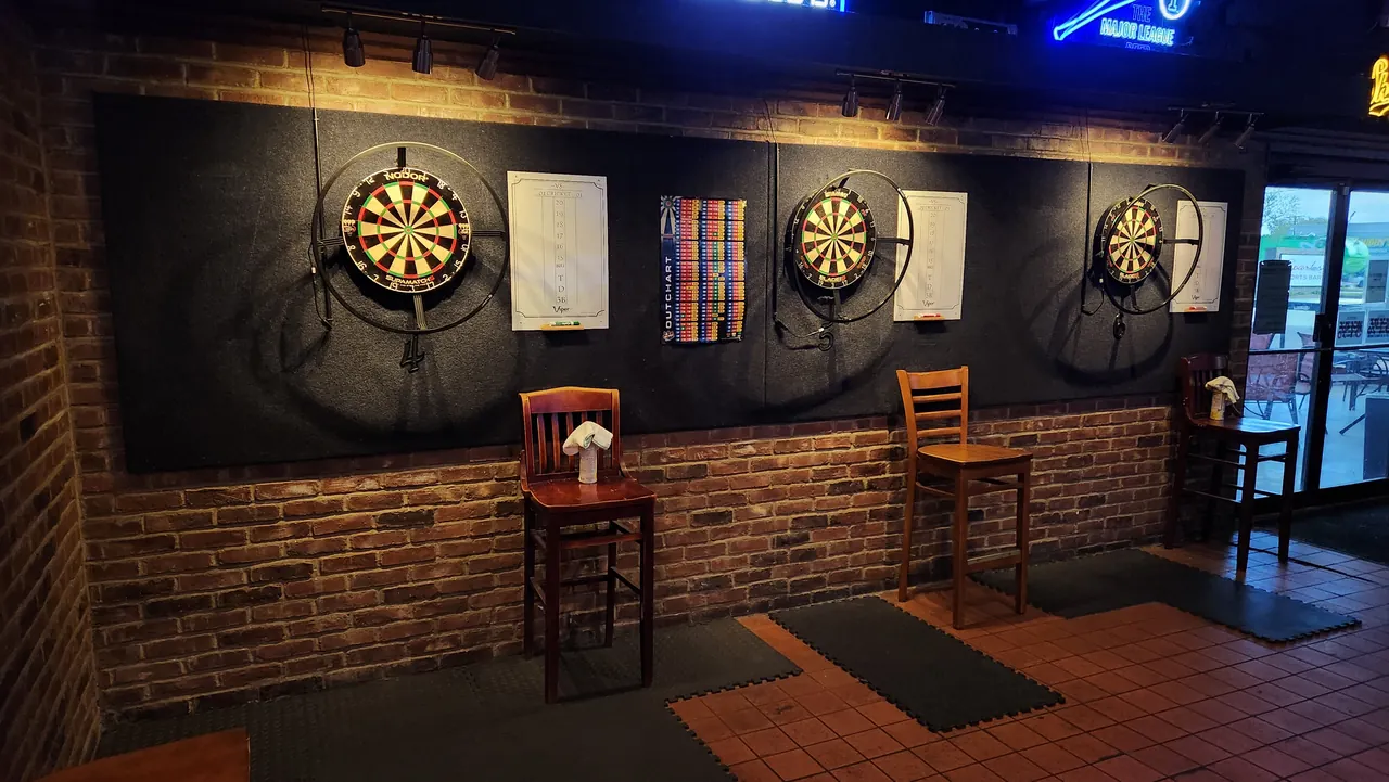 Illuminated dartboards at Sparks Sports Bar in North Richland Hills